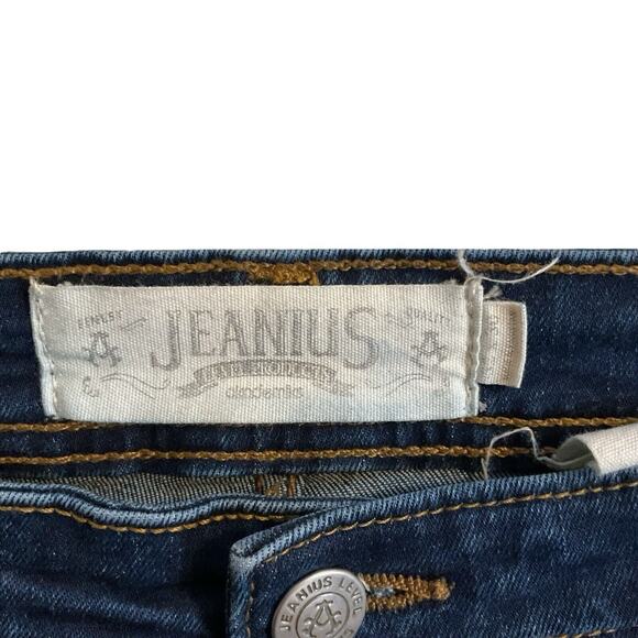 Akademiks Jeanius Men's Slim Straight Jeans Size 32x30 Dark Wash Blue Denim Y2K - Picture 2 of 12
